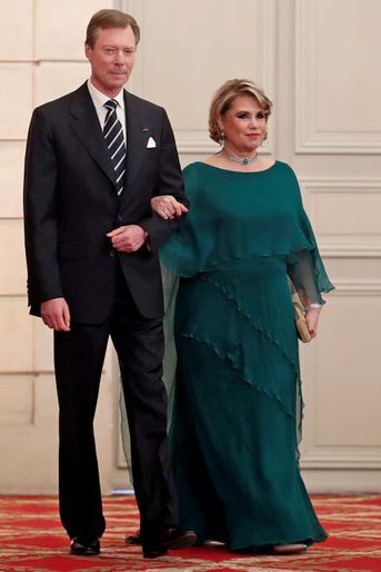 La grande-duchesse Maria Teresa de Luxembourg à Paris, le 19 mars 2018