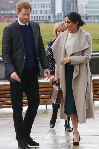Le prince Harry et sa fiancée Meghan Markle à Belfast, le 23 mars 2018