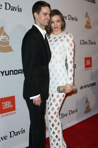 Miranda Kerr et Evan Spiegel en février 2016