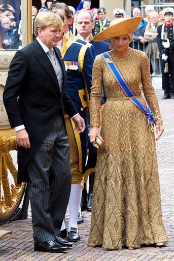  La reine Maxima avec le roi Willem-Alexander des Pays-Bas à La Haye, le 17 septembre 2013
