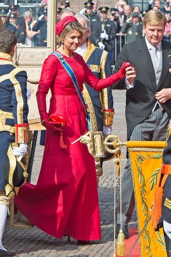 La reine Maxima et le roi Willem-Alexander des Pays-Bas à La Haye, le 16 septembre 2014
