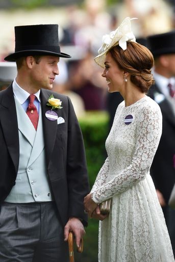 La duchesse Catherine de Cambridge avec son époux le prince William au Royal Ascot, le 15 juin 2016