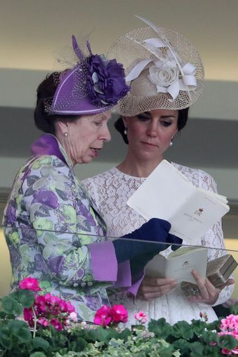 La princesse Anne au Royal Ascot avec la duchesse Catherine de Cambridge, le 15 juin 2016