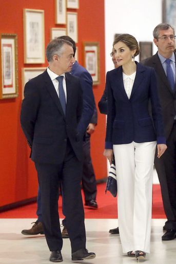 La reine Letizia d'Espagne à San Sebastian, le 17 juin 2016