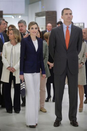 La reine Letizia et le roi Felipe VI d'Espagne à San Sebastian, le 17 juin 2016