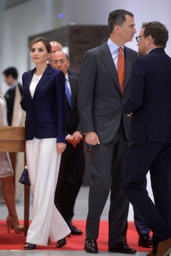 La reine Letizia et le roi Felipe VI d'Espagne à San Sebastian, le 17 juin 2016