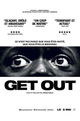 "Get Out"Premier film du comédien Jordan Peele, "Get Out" est à la fois un film d'horreur et une satire sociale sur le racisme bien-pensant. Avec pour intrigue le week-end cauchemardesque d'un jeune homme noir chez les parents de sa petite amie blanche, il a fait l'effet d'une bombe à Hollywood pour son utilisation audacieuse du film de genre, et reçu des critiques dithyrambiques.