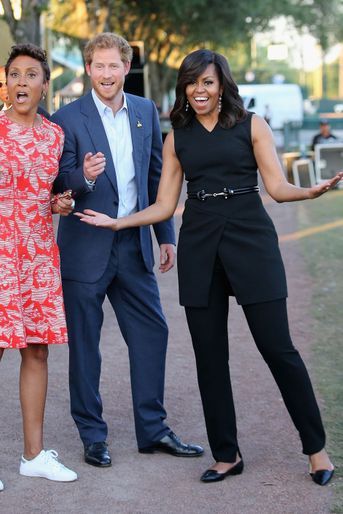 Le prince Harry aux Invictus Games avec Michelle Obama à Orlando, le 8 mai 2016