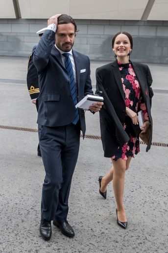 La princesse Sofia et le prince Carl Philip de Suède à Solna, le 7 mai 2017