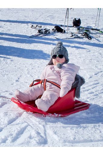 La princesse Athena du Danemark au ski en février 2013
