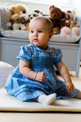 La princesse Athena du Danemark lors de son premier anniversaire, en janvier 2013