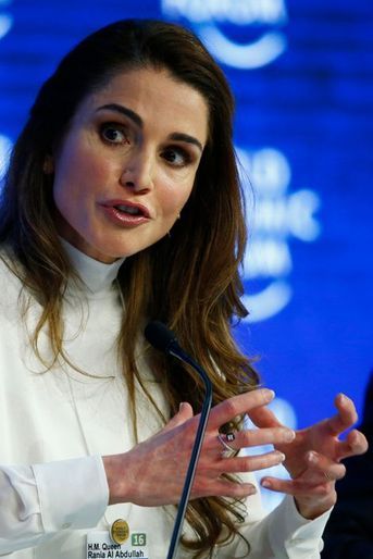La reine Rania de Jordanie au Forum économique mondial de Davos, le 20 janvier 2016