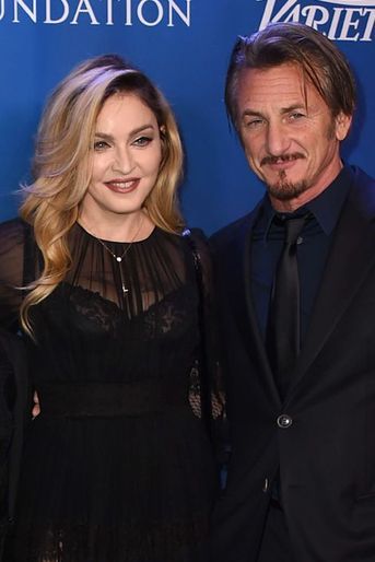 Madonna et Sean Penn au gala &quot;Help Haïti&quot;, le 9 janvier 2016
