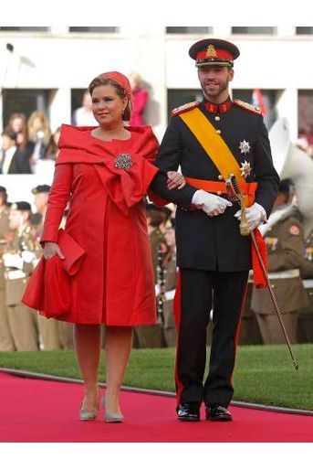 Guillaume au bras de sa mère, la Grand Duchess Maria Teresa de Luxembourg
