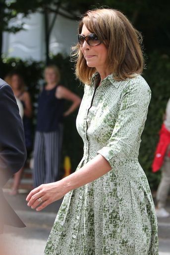 Carole Middleton à Wimbledon, le 8 juillet 2015