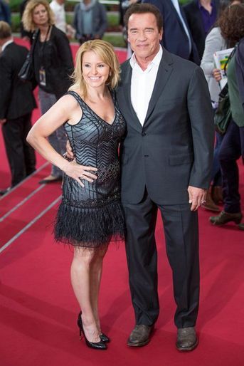 Heather Milligan et Arnold Schwarzenegger à Berlin le 21 juin 2015