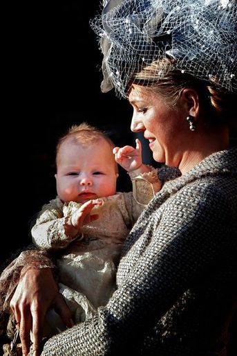 La princesse Alexia avec sa mère Maxima, le 19 novembre 2005