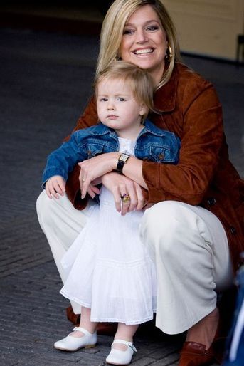 La princesse Alexia avec sa mère Maxima, le 26 juin 2007