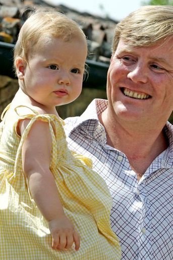 La princesse Alexia avec son père Willem-Alexnader, le 6 février 2006