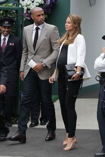 Thierry Henry et sa compagne, Andrea Rajacic, à Londres le 12 juillet 2015