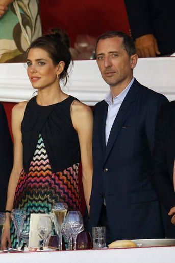 Charlotte Casiraghi et Gad Elmaleh au Jumping de Monaco, le 27 juin 2015