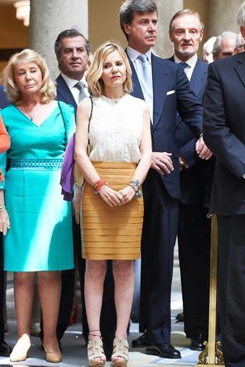Eugenia Martinez de Irujo, au centre, au palais du Pardo à Madrid, le 16 juin 2015