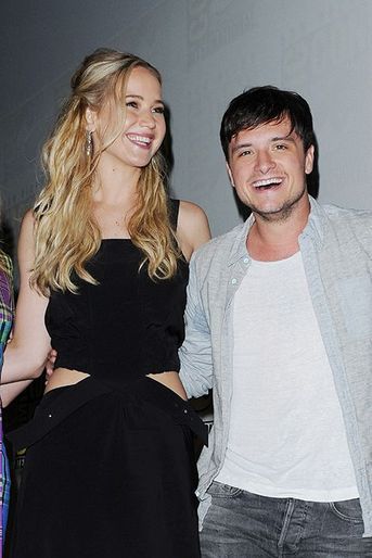 Jennifer Lawrence et Josh Hutcherson à San Diego le 9 juillet 2015