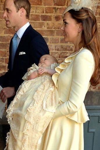 Kate en Alexander McQueen, au baptême de Baby Georges, le 23 octobre 2013 