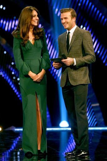 Kate en Alexander McQueen, avec David Beckham, le 16 décembre 2012