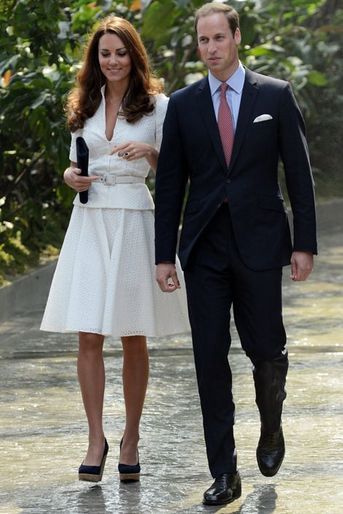 Kate en Alexander McQueen, avec le prince William, à Singapour le 12 septembre 2012