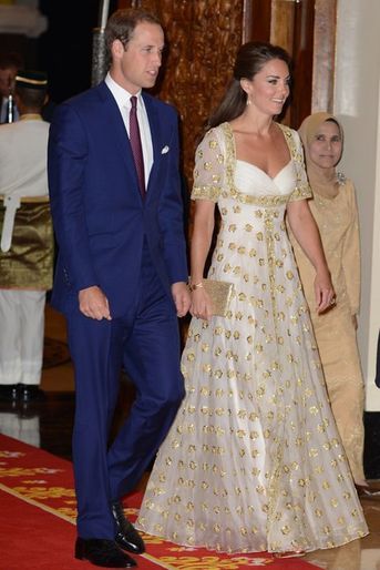 Kate en Alexander McQueen, avec le prince William, en Malaisie le 13 septembre 2012