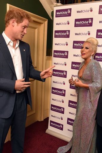 Le prince Harry avec Lady Gaga à Londres, le 8 juin 2015
