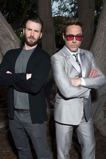 Chris Evans et Robert Downey Jr. sont Captain America et Iron Man