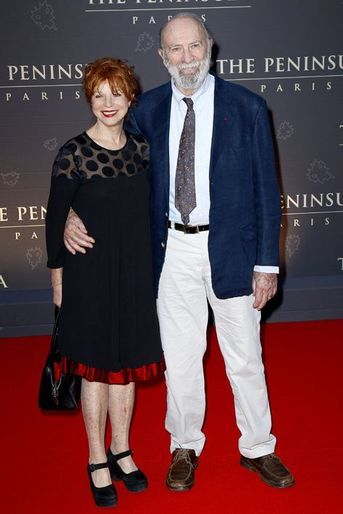 Jean-Pierre Marielle et son épouse Agathe à Paris le 16 avril 2015