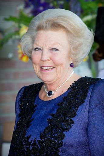 L&#039;ex-reine Beatrix des Pays-Bas à Dordrecht, le 14 avril 2015