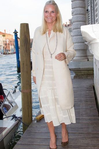 La princesse Mette-Marit de Norvège à Venise, le 6 mai 2015