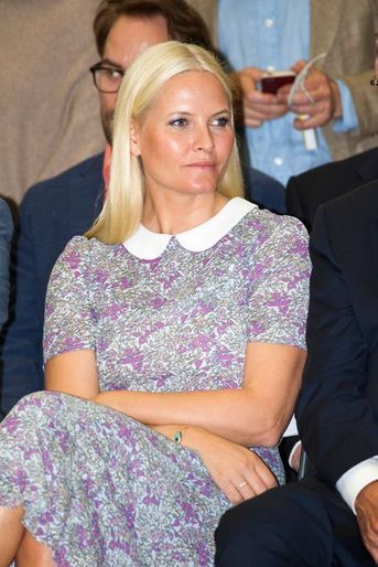La princesse Mette-Marit de Norvège inaugure le Pavillon nordique à la Biennale de Venise, le 6 mai 2015