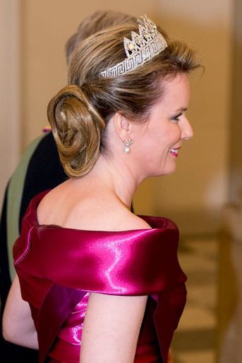 La reine Mathilde de Belgique à Copenhague, le 15 avril 2015