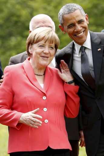 Barack Obama et Angela Merkel au sommet du G7 en Allemagne