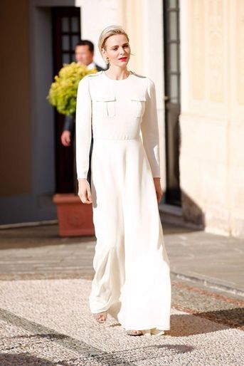 La princesse Charlène de Monaco au Palais princier à Monaco, le 17 juin 2015