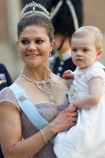 La princesse Victoria porte le diadème "Crown Princess Margaretha's Laurel Leaf Necklace Tiara", le 8 juin 2013
