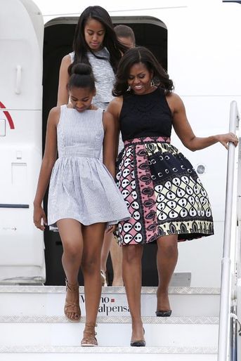 Tour d&#039;Europe estival pour les filles Obama à Milan