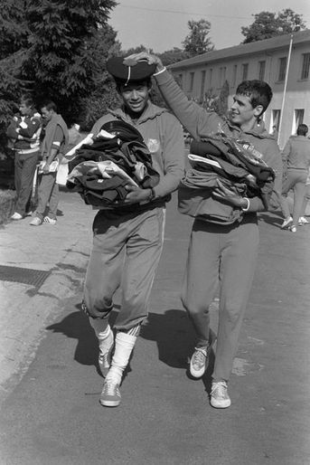 A Fontainebleau avec Pascal Portes lors de leur service militaire, 1978