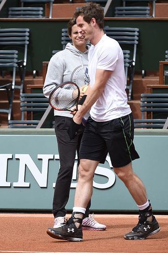 Amélie Mauresmo et Andy Murray à Paris le 19 mai 2015