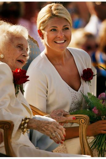 Avec la princesse Lilian (épouse du prince Bertil, tante du roi Carl Gustaf) en 2006