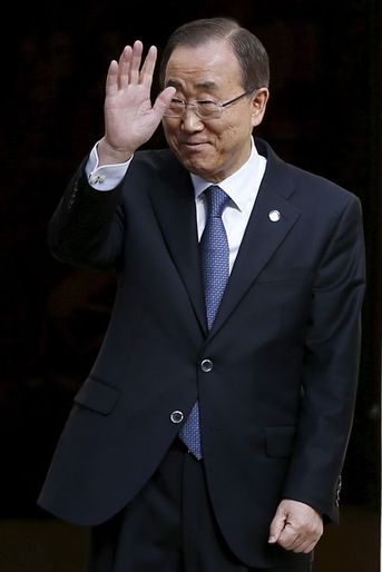 Ban Ki-moon à Bruxelles, le 27 mai 2015