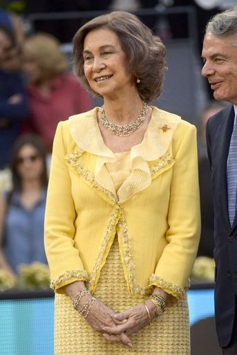 L'ex-reine Sofia d'Espagne aux Masters de Madrid, le 10 mai 2015