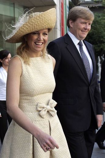 La princesse Maxima avec le prince Willem-Alexander des Pays-Bas à Buenos-Aires, le 1er avril 2006