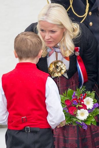 La princesse Mette-Marit de Norvège à Skaugum, le 17 mai 2015