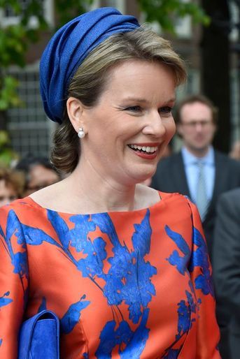 La reine Mathilde de Belgique à La Haye, le 20 mai 2015